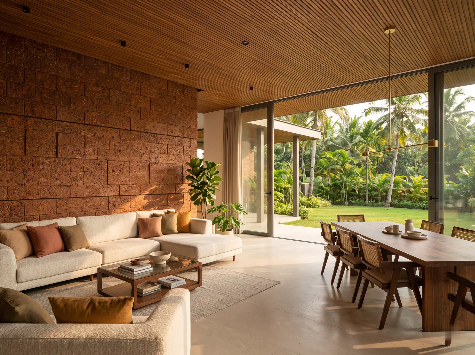 Kerala Modern: Contemporary architecture warmed by laterite, teak and tropical greenery.
